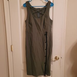 Rock Steady Olive Green Wiggle dress